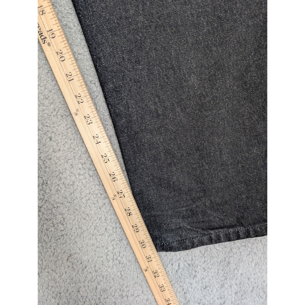 Fresh Jive Jeans Mens Size 32 Black High Rise Baggy‎ Denim Pants Skater USA VTG - Picture 12 of 16